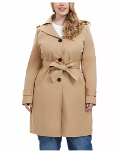 Женский водонепроницаемый плащ Ivy с капюшоном больших размеров, коричневый/бежевый Bgsd