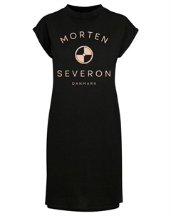 Короткое платье T-Shirt Kleid MORTEN SEVERON, черный F4nt4stic