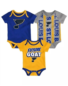 Комплект боди St. Louis Blues Loyal Buddies для новорожденных (3 шт.) Outerstuff