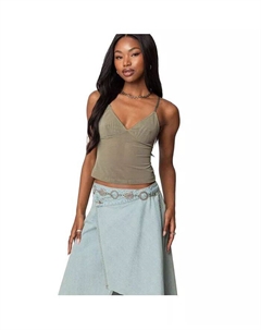 Женская майка-топ Blake Mesh, зеленый Edikted