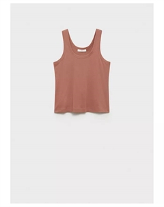 Женский хлопковый топ на бретелях, розовый Mango