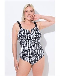 Женский купальник с эластичными бретелями и мягкими чашечками из переработанного материала. Ulla popken