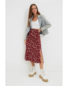 Длинная юбка Rock, бордо Trendyol