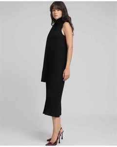 Миди-платье без рукавов с воротником-шарфом, черный Replay