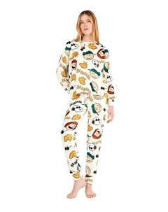 Женская пижама с Снупи из флиса, мультиколор Gisela