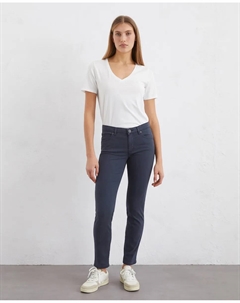 Женские брюки модели Lulea slim из смеси лиоцелла и хлопка, темно-синий Marc o'polo