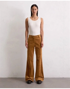 Женские вельветовые расклешенные брюки, изготовленные из высококачественной смеси органического хлопка, коричневый Marc o'polo