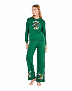 Женская пижама с толстовкой и брюками с изображением Фриды Кало, зеленый Gisela