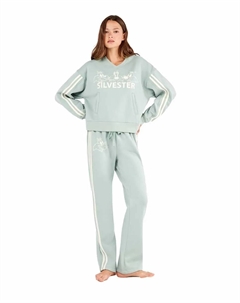 Пижама Сильвестра из флисовой ткани, бирюзовый Gisela