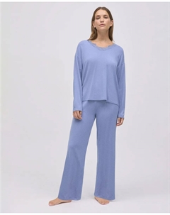 Женская длинная пижама из очень мягкого модала с широкими штанинами, синий Ysabel mora
