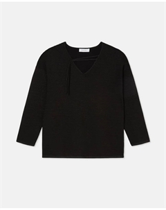 Женский свитер с V-образным вырезом люрекс, черный Couchel