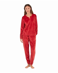 Пижама из эластичного флиса, гранатовый Gisela