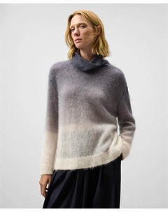 Женский свитер с градиентной вязкой, серый/черный Adolfo dominguez