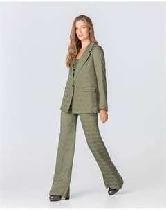 Женские расклешенные брюки, оливковый зеленый Noon