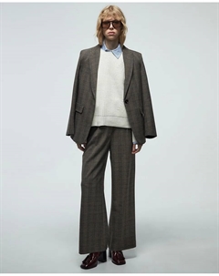 Широкие брюки со складками, коричневый Сфера