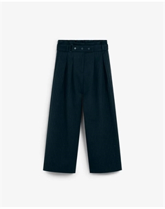 Женские широкие брюки с высокой посадкой в полоску, синий Scalpers