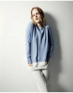 Джемпер из трикотажа с низкой плотностью, синий Сфера