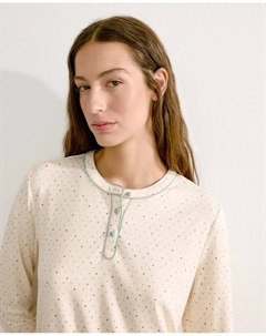 Женская пижама в горошек, белый Enfasis