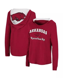 Женская толстовка с капюшоном и футболкой с длинными рукавами Cardinal Arkansas Razorbacks Catalina Colosseum