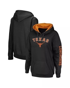 Женский черный пуловер с капюшоном Texas Longhorns Loud and Proud Colosseum