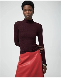 Свитер с воротником-стойкой, фиолетовый Сфера