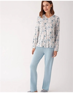 Пижама с длинными рукавами из модала, небесно-голубой Promise