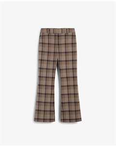 Женские прямые брюки с укороченным расклешенным низом и клетчатым принтом, мультиколор Scalpers