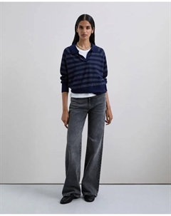 Женский шерстяной джемпер с V-образным вырезом, синий Scalpers