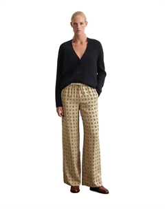 Женские широкие свободные брюки из вискозного саржи, бежевый Marc o'polo