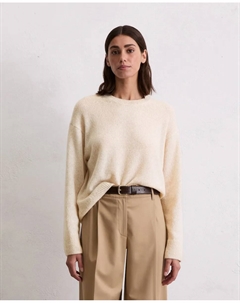 Женский свободный вязаный джемпер из мягкой смеси овечьей шерсти, бежевый Marc o'polo