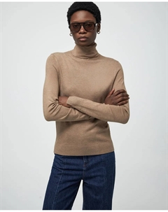 Свитер с высоким воротником, песочный Сфера