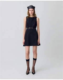 Платье с кружевом и открытой спиной, черный Claudie pierlot