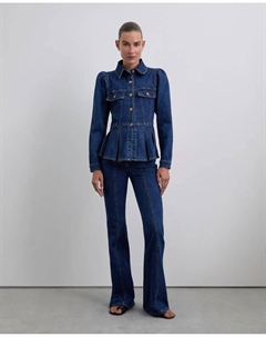 Женская блузка с длинными рукавами и буффами, синий Scalpers