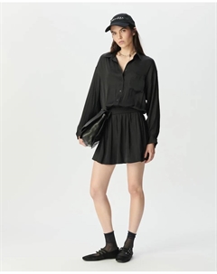 Платье-рубашка с эффектом тромплей, черный Ikks