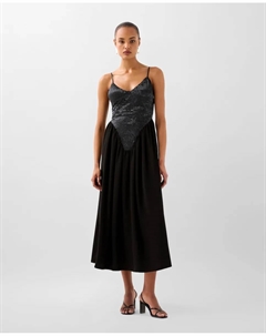 Миди-платье с пайетками, черный Scalpers