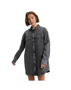 Женское джинсовое мини-платье-рубашка Tidal Moon, серый Roxy