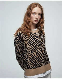 Джемпер с круглым вырезом, песочный Сфера