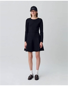 Вязаное платье в стиле скейтер, черный Claudie pierlot