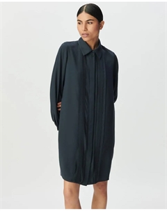 Платье-рубашка с двойным съемным воротником в виде украшения, темно-синий Ikks