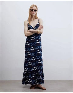 Платье на бретельках с пуговицами, темно-синий Сфера