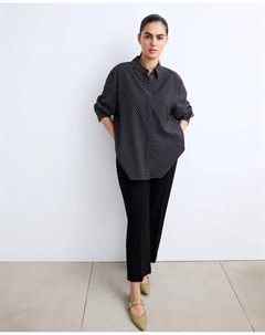 Женская рубашка с длинным рукавом с принтом, синий Couchel