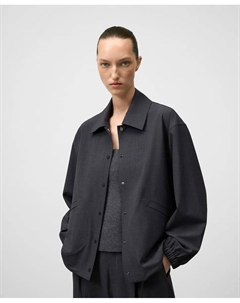 Женская рубашка с регулируемым низом и застежкой на кнопки, темно-серый Adolfo dominguez