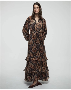 Платье с узором пейсли, черный Сфера