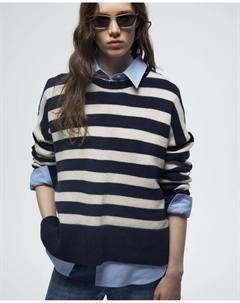 Джемпер в полоску, темно-синий Сфера