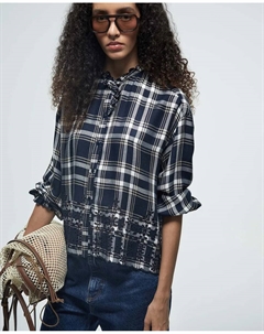 Рубашка в клетку, синий Сфера