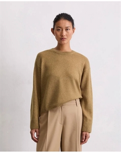 Женский свободный вязаный джемпер из мягкой смеси овечьей шерсти, бежевый Marc o'polo