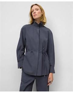 Женская рубашка с воротником-ленточкой и поясом, темно-серый Adolfo dominguez