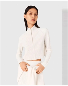 Женский свитер с высоким воротником, белый Maje