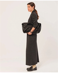 Платье с длинными рукавами и V-образным вырезом, темно-серый Indi & cold