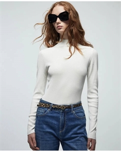 Джемпер в рубчик Перкинс, белый Сфера